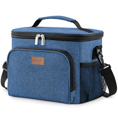 Reusable Insulated Lunch Bag, Lunch Box , Portable Cooler Freezable Soft Lunchbox Leakproof With Adjustable Shoulder Strap For Adult For Work Picnic Or Travel, 15l