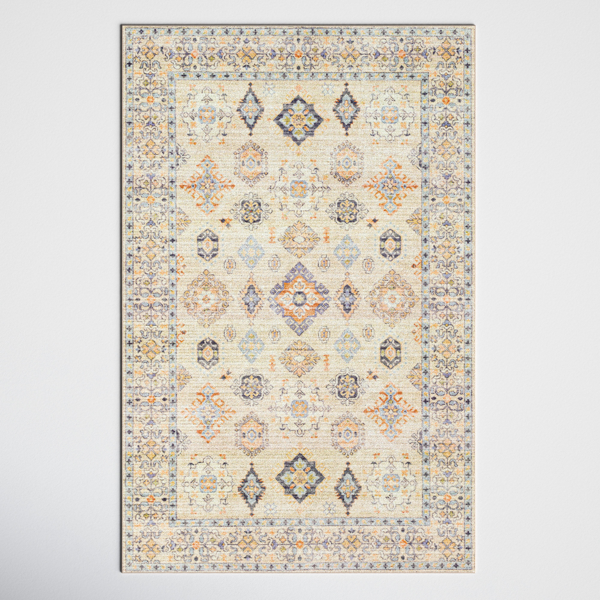 Beige Rug 8x10, Turkish Beige Area Rug, Afghan Style Rug 8x10, Non Slip  Area Rug, Home Decoration Carpet, Beige Rug for Living Room Bedroom, 