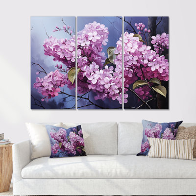 Ensemble de décoration murale surréelle, "Lilas"
