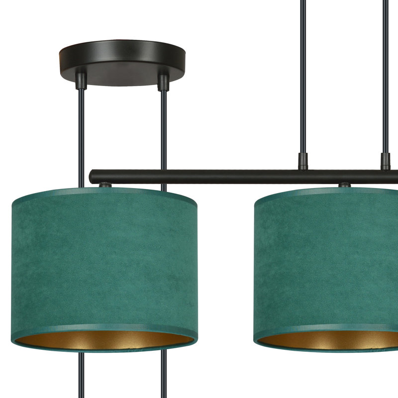 Eamie 3 - Light Steel Kitchen Island Pendant, Green