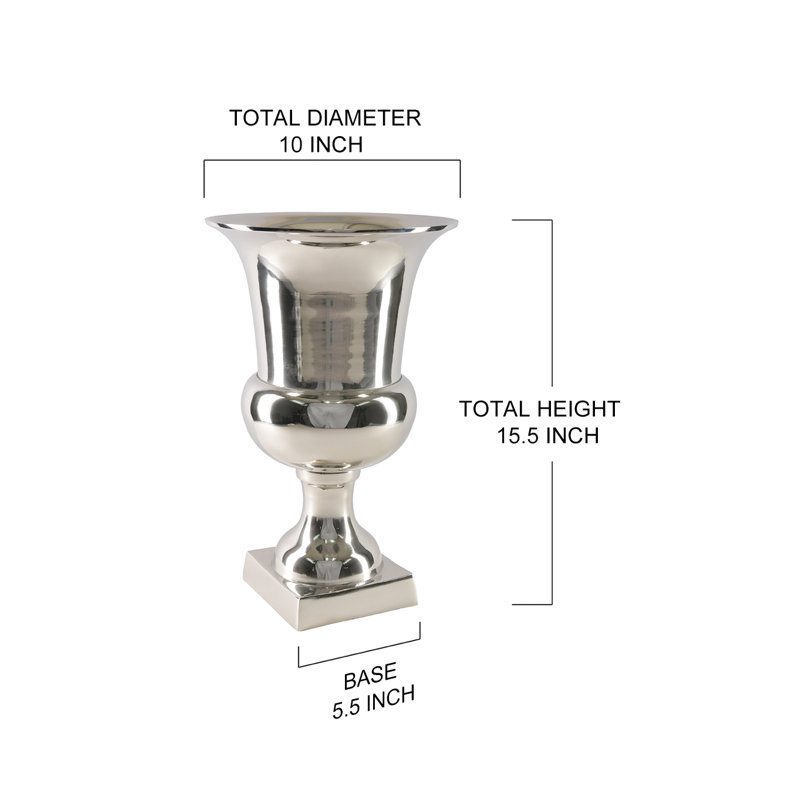 Vase en forme de piédestal en nickel House of Hampton®