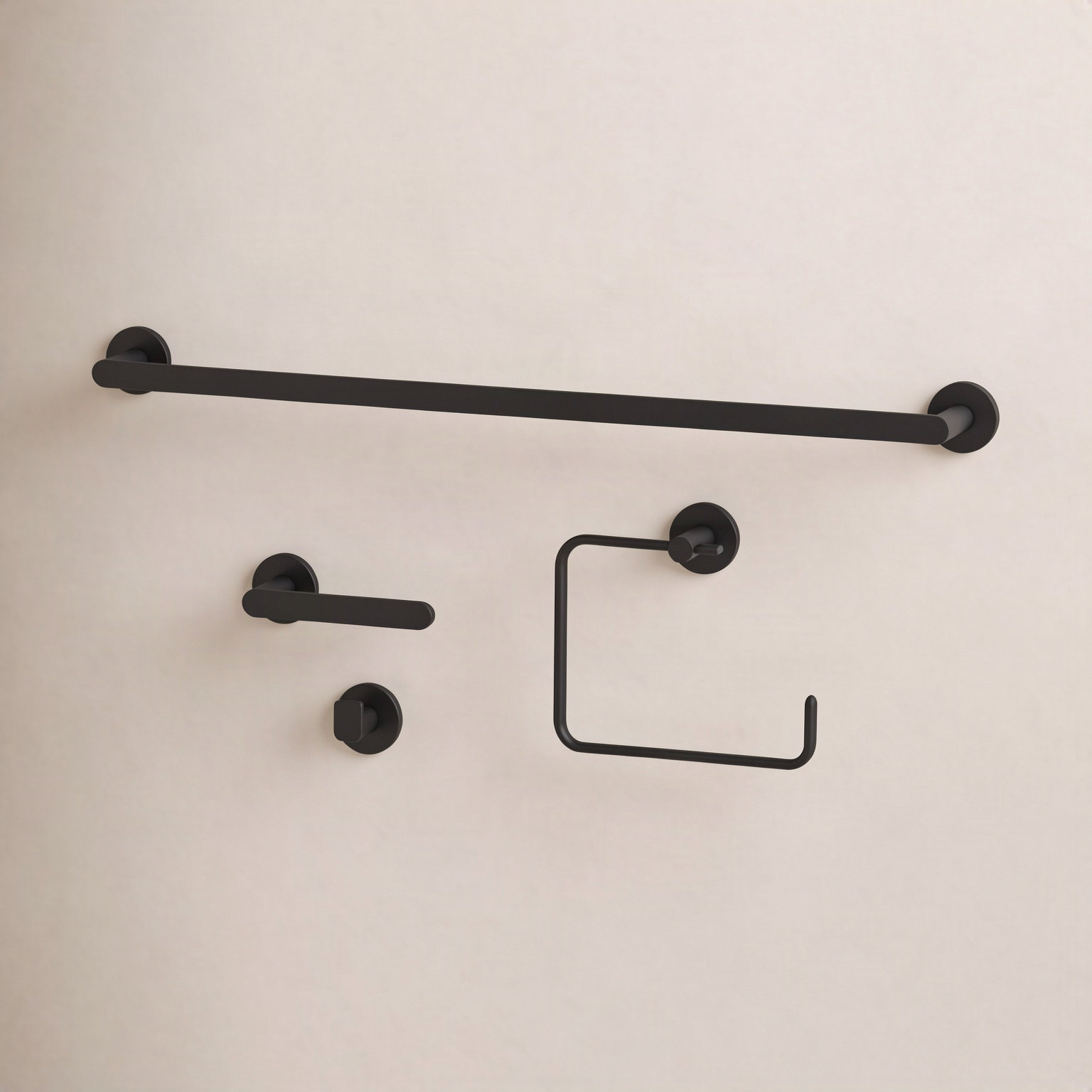 Arden 4-Piece Bathroom Hardware Set, Matte Black