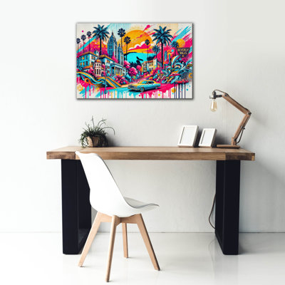  «Beverly Hills» par Rey Klimt, art mural sur toile, 40 po x 26 po