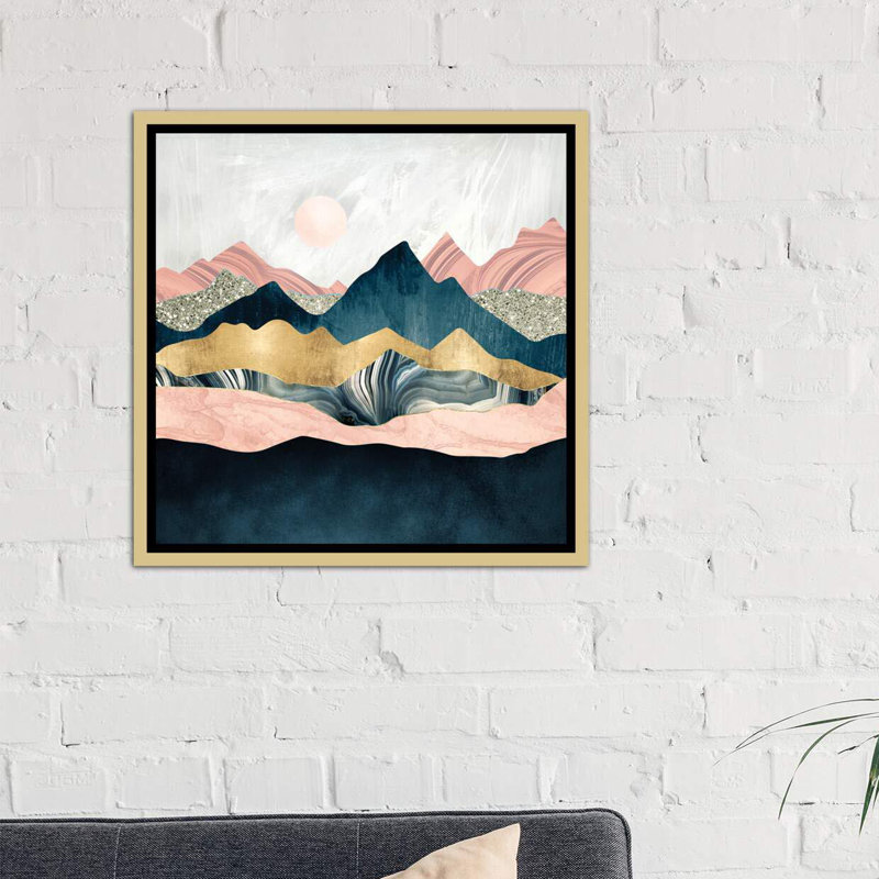 « peluchey peaks » par spacefrog designs-print, H 26 po x l 26 po x P 1,5 po, Toile encadrée d'or