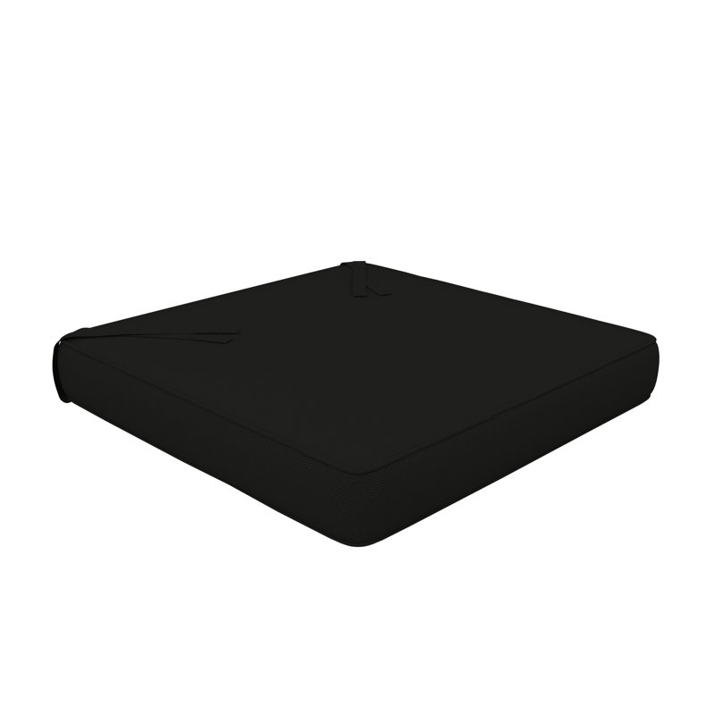 Sunbrella Indoor/Outdoor Dining Chair Cushion, 16" W x 16" D, Sunbrella® Canvas Black