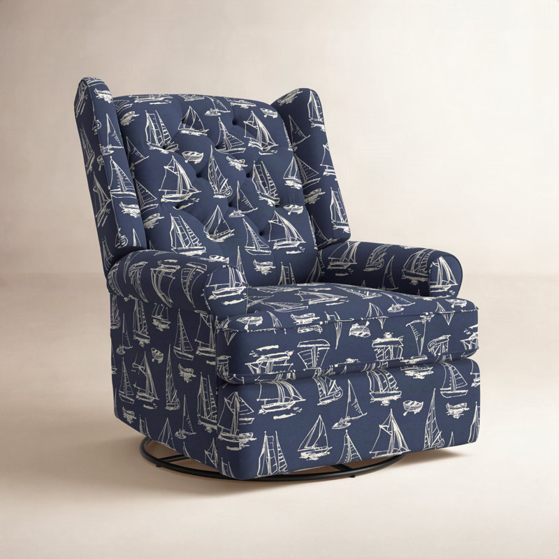 Allendale Upholstered Swivel Reclining Glider, Radical Dove Performance Chenille