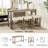 4 Piece Bar Table Set with Power Outlet,Bar Table Set with Chairs,Sofa Bar Table with Stools,Behind Couch Table with 3 Padded Stools,for Living Room,Dining room-2058855997