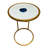 Torridon Marble Top with Blue Agate Stone Inlay Open End Table