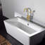 Bec de baignoire sur pied avec inverseur et douchette Kizzey