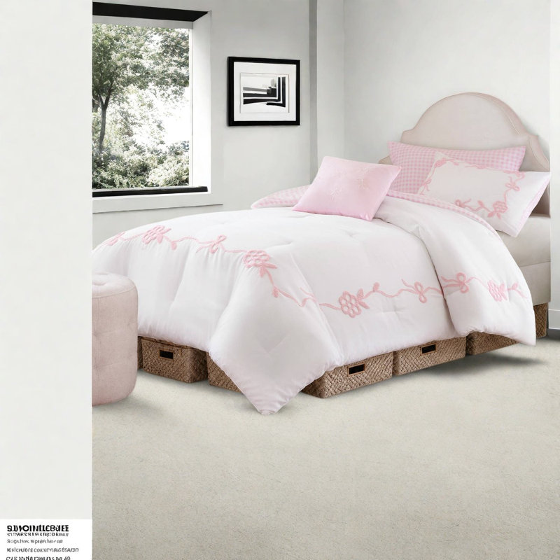 Gingham and Floral Comforter Set
