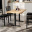 Table commerciale en bois massif L 48 po x l 30 po avec deux bases en T de 22 po x 22 po-1749397404-1749397395-1749397392