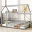 Lit en bois pour lit simple avec structure de toit, garde-corps de sécurité-1377693532-1377693535
