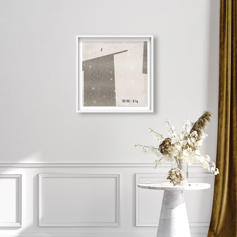 Structural Shadowbox Abstract Print by Oliver Gal, Black Frame, 12 x 12, 25.5"H x 25.5"W, White Shadowbox