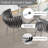 Modern Round Tempered Glass Pedestal Dining Set with Velvet Woven Dininig Chair-873376905-873376909
