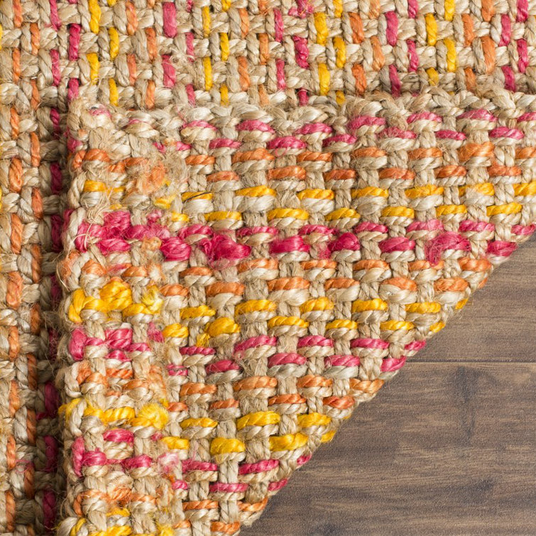 Neta Natural Fiber Hand Woven Jute Striped Rug