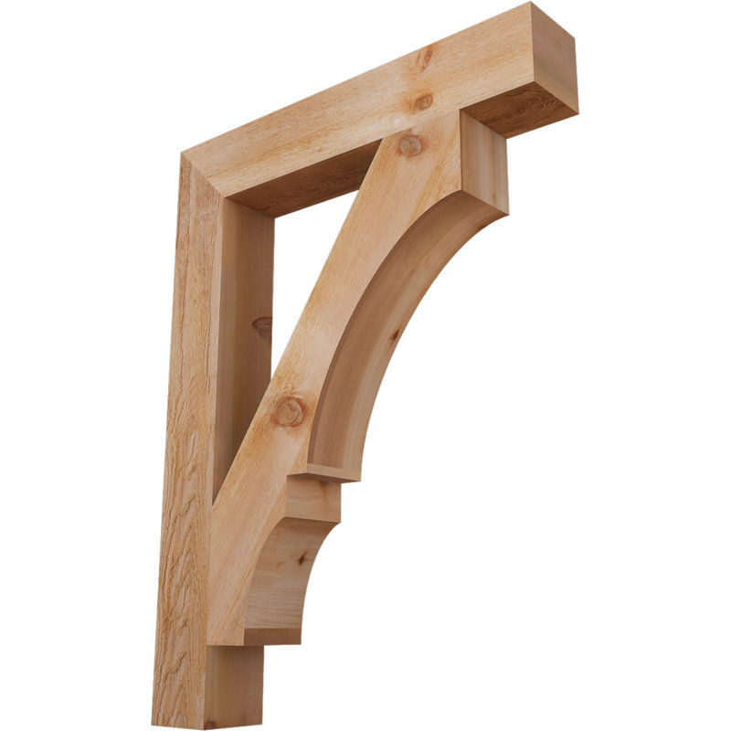 Support de bloc Balboa, Cèdre rouge de l'Ouest brut, L 6 po x P 36 po x H 48 po