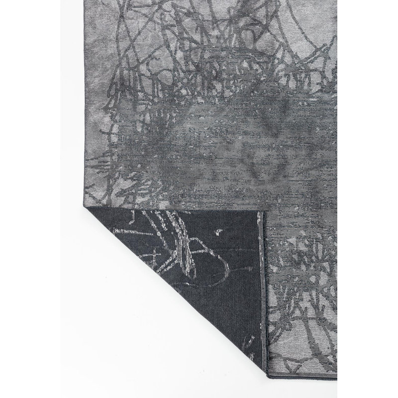 Rapture Abstract Area Rug in Gray, Rectangle 7'10" x 11'2"