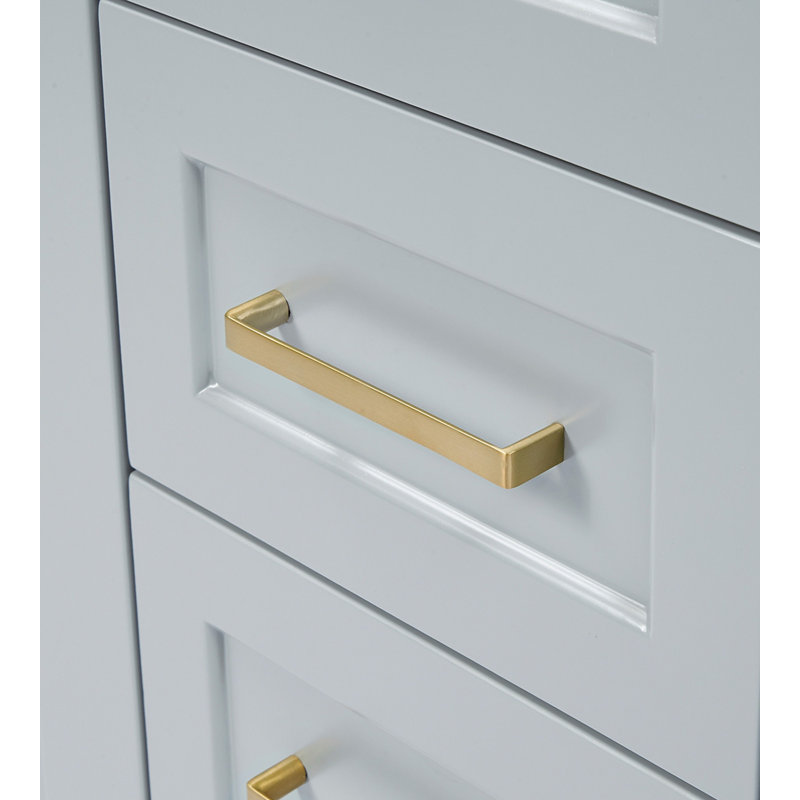 73 IN.  Single Bathroom Vanity, Gray, Rectangular,  White Quartz
