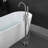 Double Handle Floor Mounted Freestanding Tub Filler With Handshower-69056037
