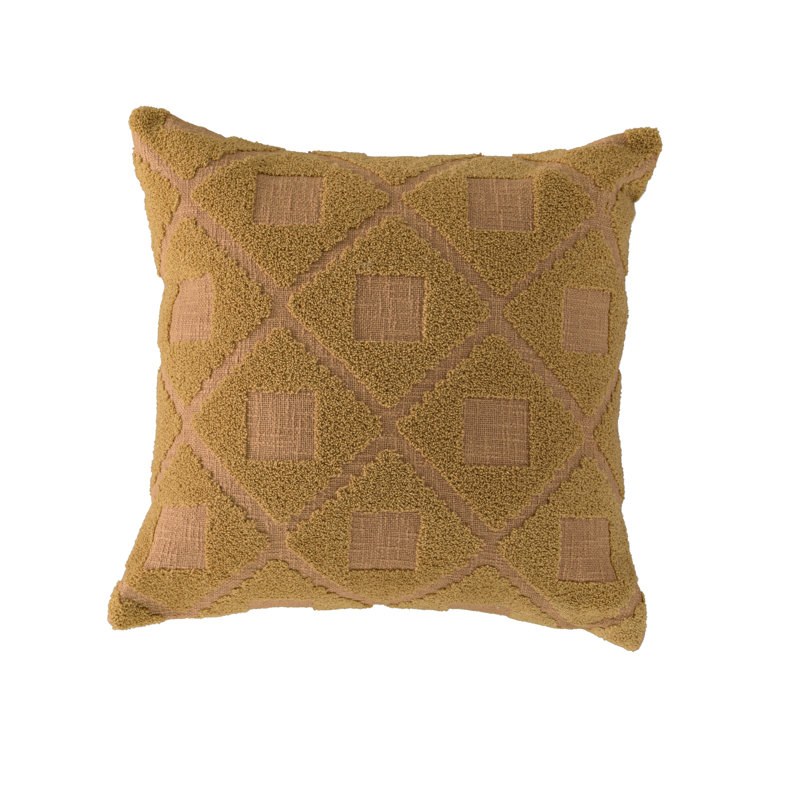 Coussin 100% coton, Polyester, Brun