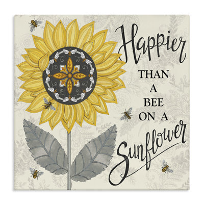 "Happier Than Bee & Sunflower", art mural par Deb Strain