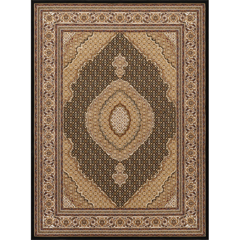 Black Area Rug, 5 Ft. 3 In. X 7 Ft. 3 In., Rectangle 5'3" x 7'3"