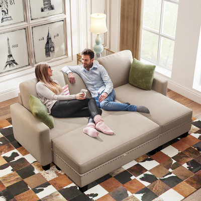 Canapé modulaire réversible avec repose-pieds de 81 po de largeur Reith