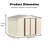 Outdoor 8 Feet Cream White Aluminum Frame Garden Shed, Hinge Door And Two Air - Exchanging Ventilation Areas Storage Building With Alloy In White, Holes For Stuff-118959975