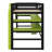 Modern Elevated Bed with Dedicated Workspace, Vertical Side Storage, Comprehensive Bookcase Shelving, and Adjustable RGB Illumination-896613100