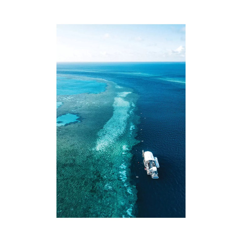 Great Barrier Reef Pontoon 1 Piece Wrapped Canvas Wall Art, 66.04cm H x 45.72cm W