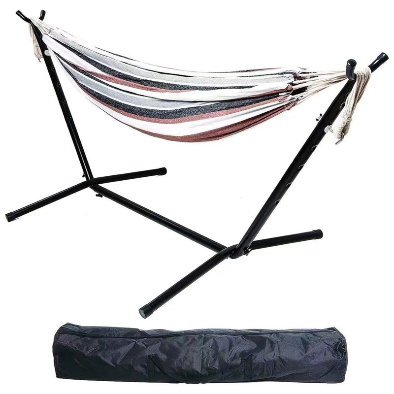 Hamac double Vullnet Basics avec support en métal compact