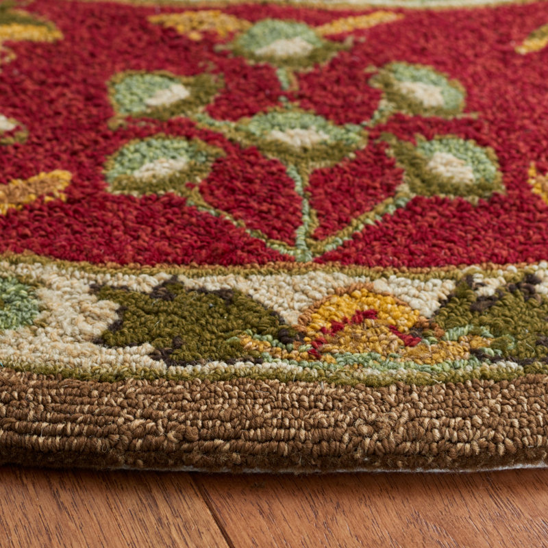 Tapis oriental performance crocheté à la main Karol, Rond 8 pi