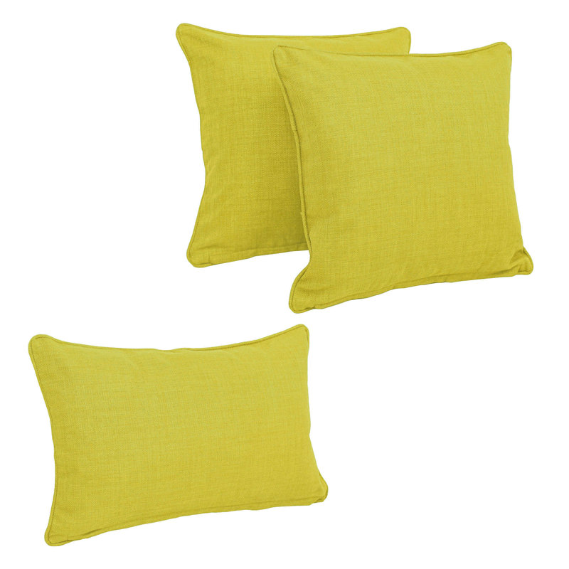  Corded Outdoor Pillow Set, Lime