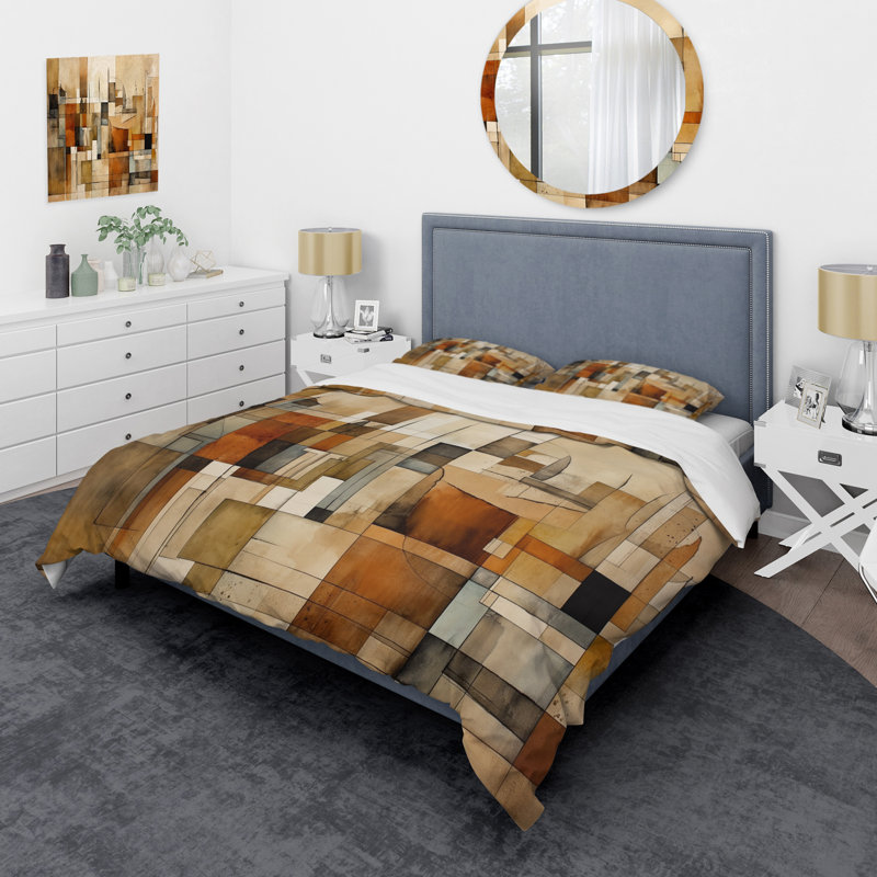 Ensemble de housse de couette en microfibre / polyester Modernist Expressions IV Bedding