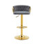 Ensemble de 2 tabourets de bar pivotants rembourrés et réglables pour un îlot de cuisine ou un bar, Modern Luxury-1771434547