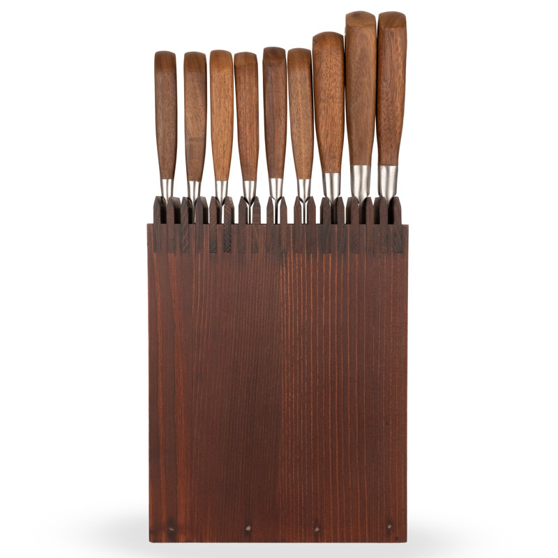 Rustic State 17 Slot Pine Knife Block