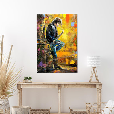 Personalized Saxophone Music Canvas Art for Jazz Lovers Perfect as a Unique Gift or a Special Surprise