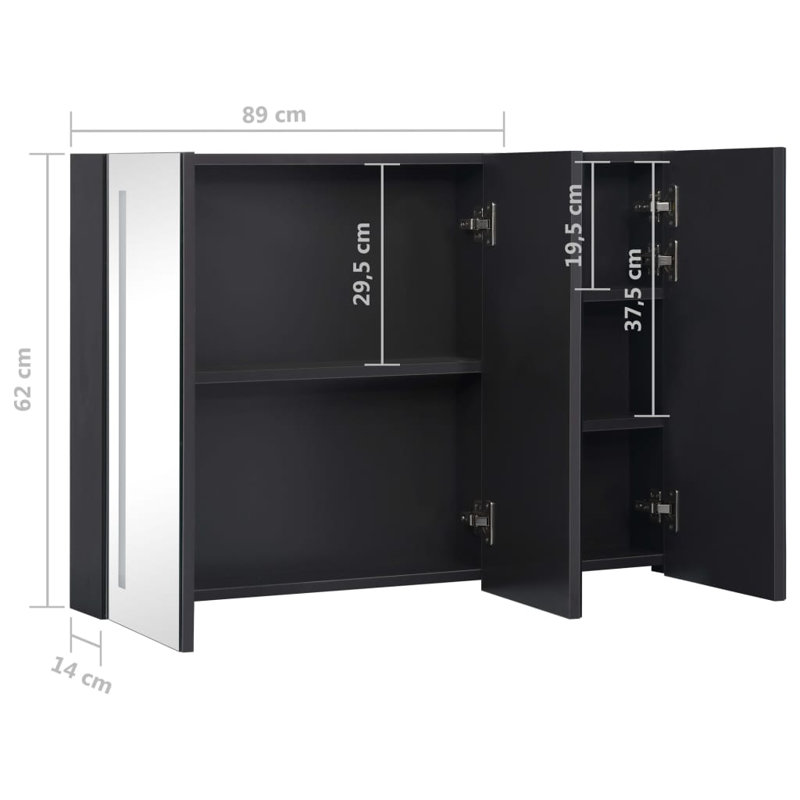 LED Bathroom Mirror Cabinet 35"x5.5"x24.4"