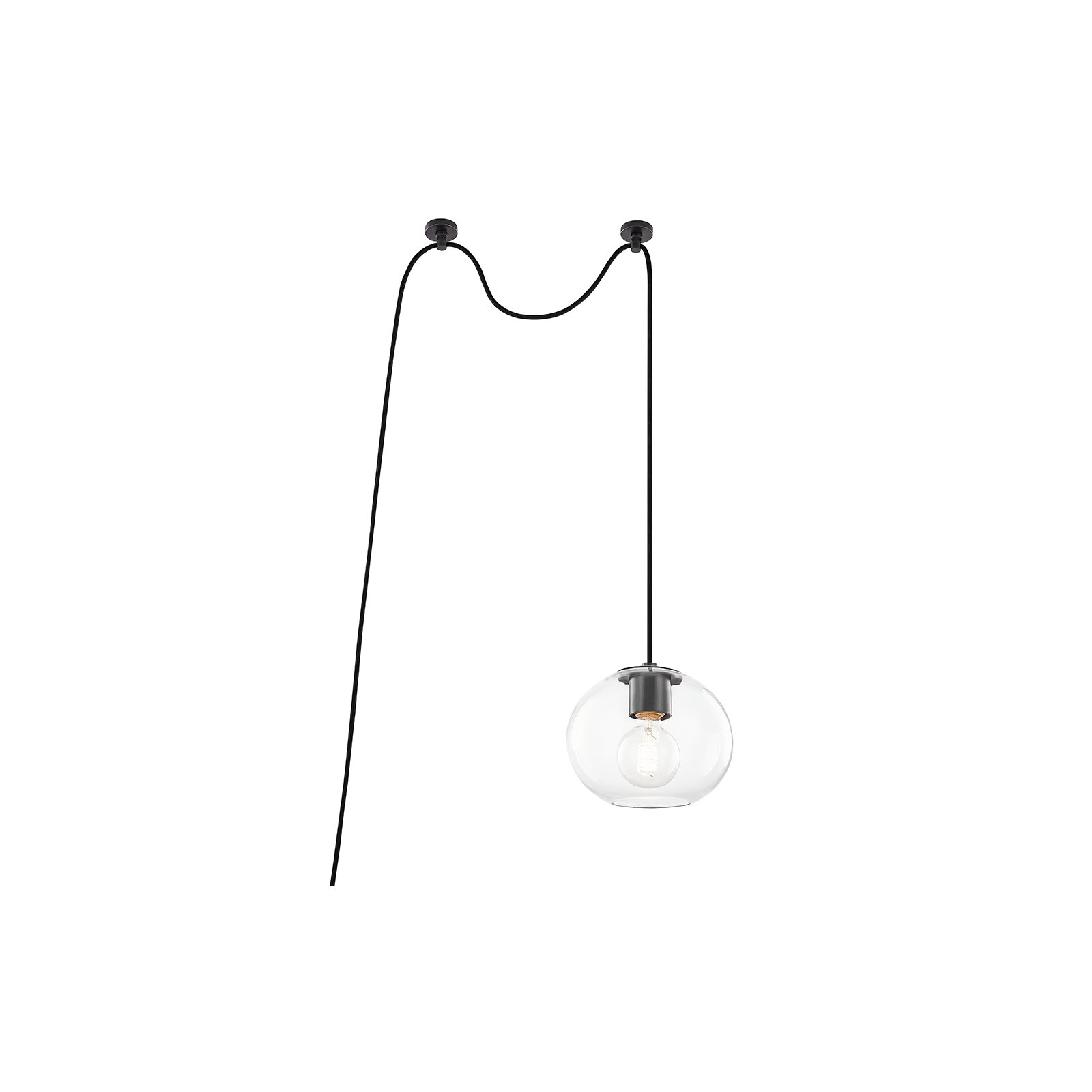 Margot 1 Light Pendant, 10.5" H x 12.25" W x 12.25" D, Old Bronze