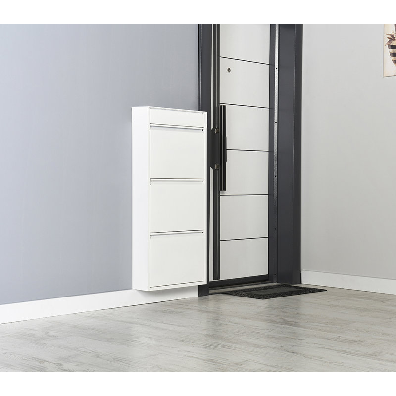 Armoire de rangement pour chaussures 6 paires, Blanc