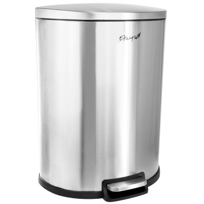Poubelle à pédale en acier inoxydable (13 gallons)