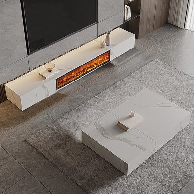Table basse en ardoise moderne et luxueuse