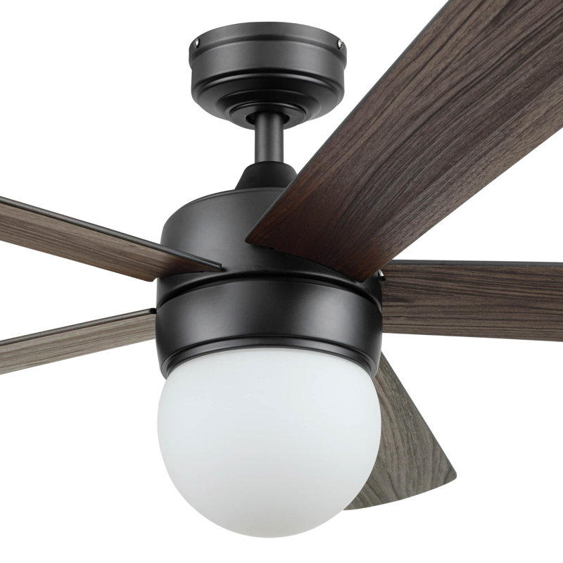 Ardrey Kell 52" Indoor Ceiling Fan with Remote Control and Light Kit Included, Matte Black