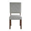 Ensemble de 2 chaises d'appoint Bloi, polyester texturé gris, pieds bruns