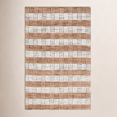Hand-Woven Striped Performance Rug