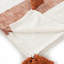 Orange Woven Cotton Striped Throw Blanket-111115834