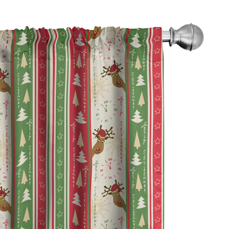 Striped Semi-Sheer Rod Pocket Sliding Panel, 28" x 63"