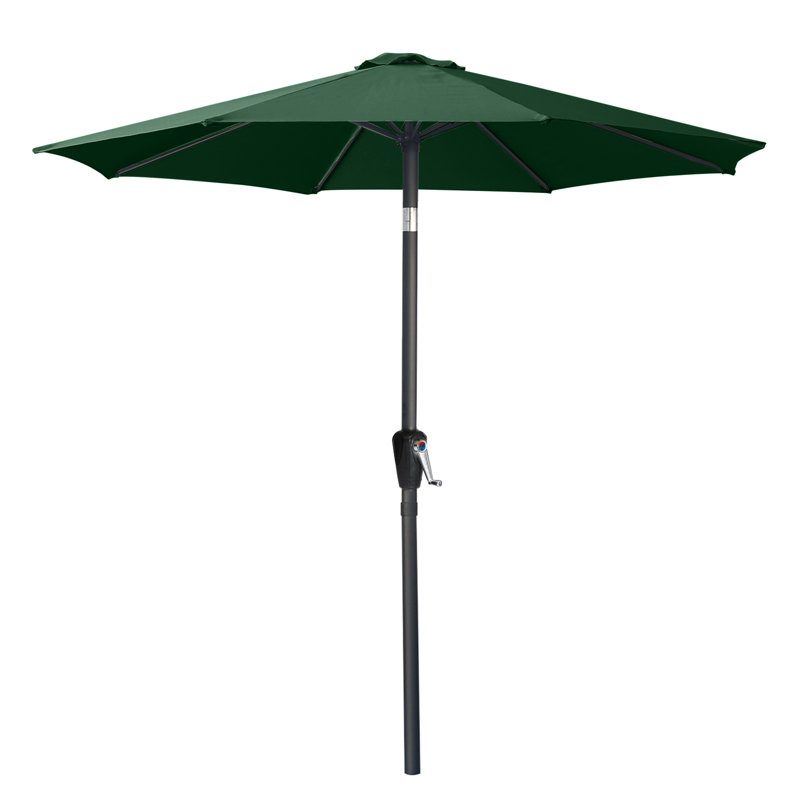 Parasol de marché Miqdad, Vert forêt, H 108 po x l 106,3 po x P 106 po