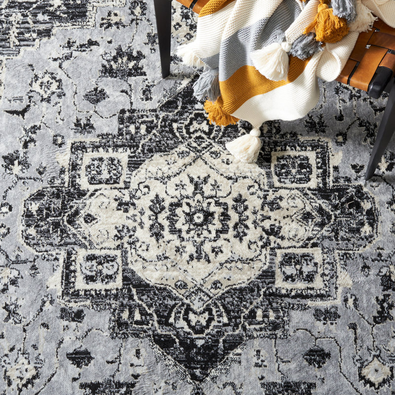 Alby Performance Oriental Rug, Round 6'7"