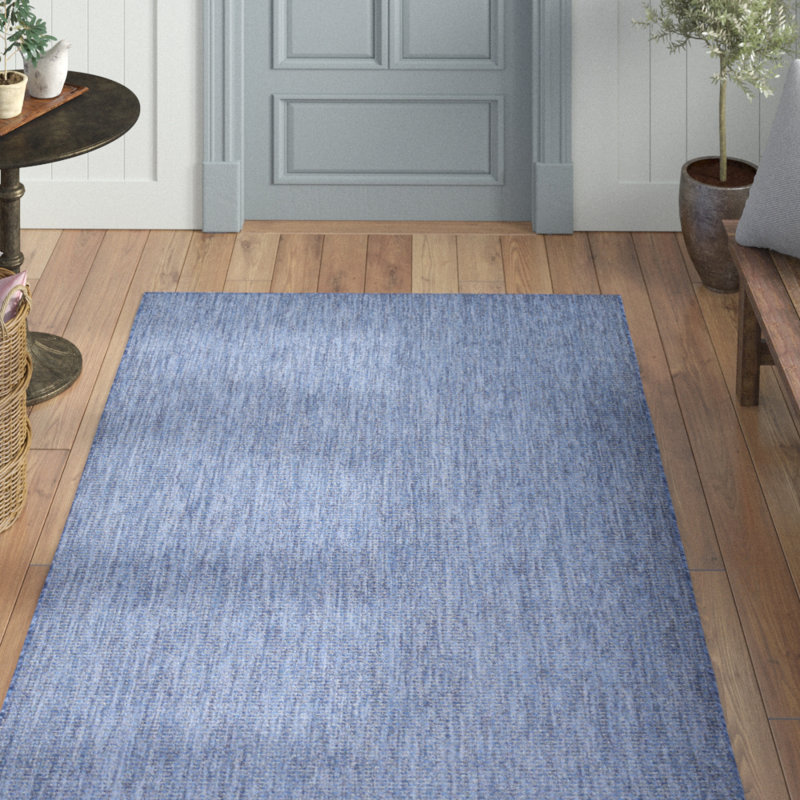 Avaughn Blue Indoor/Outdoor Area Rug, Rectangle 5'3" x 8'